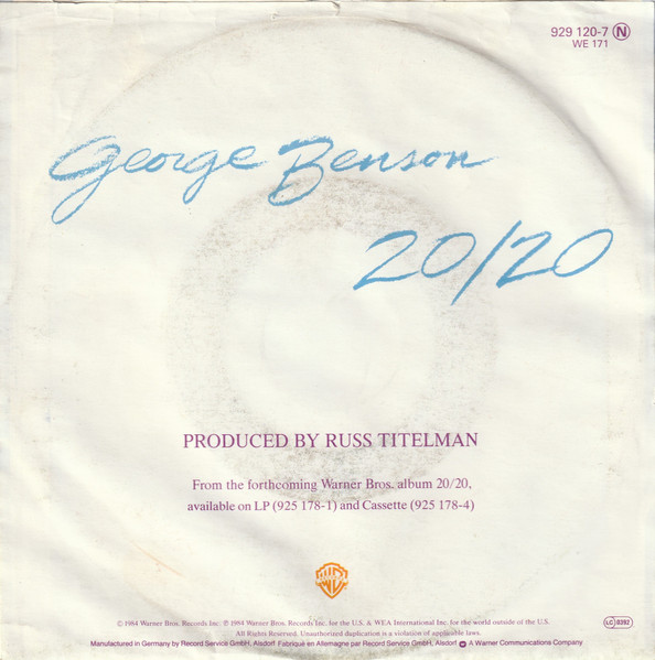 George Benson - 20/20 | Warner Bros. Records (929 120-7) - 2