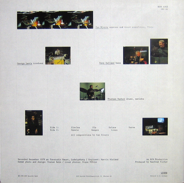 Sam Rivers - Contrasts | ECM Records (ECM 1162) - 2