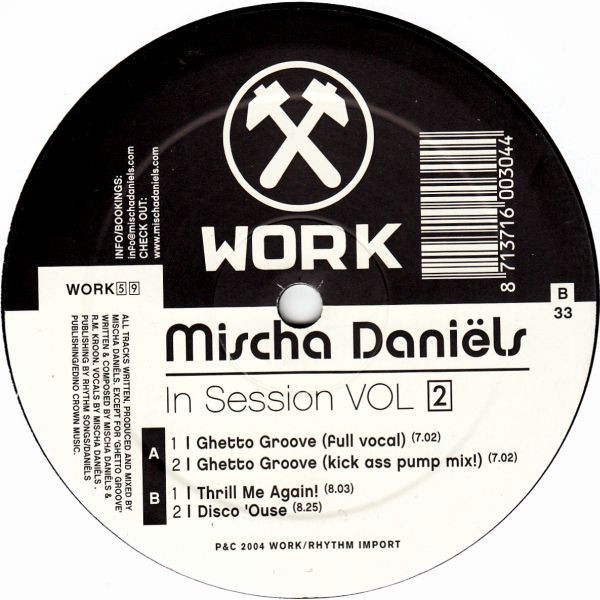 Mischa Daniëls - In Session Vol. 2 | Work Records (WORK 59)