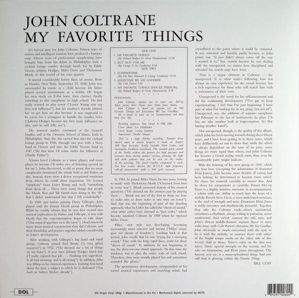 John Coltrane - My Favorite Things | DOL (DOL844HB) - 2