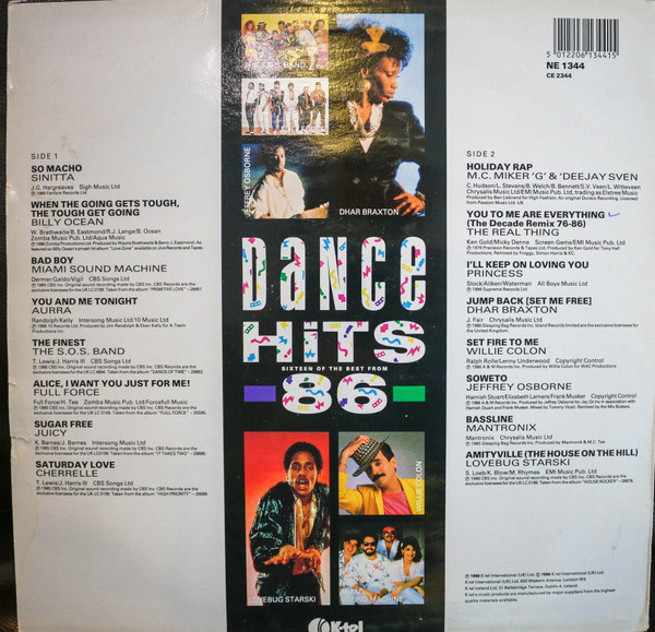 Various - Dance Hits '86 | K-Tel (NE 1344) - 2