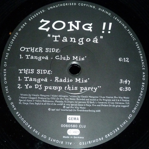 Zong!! - Tangoá | Club Tools (006058-0 CLU)