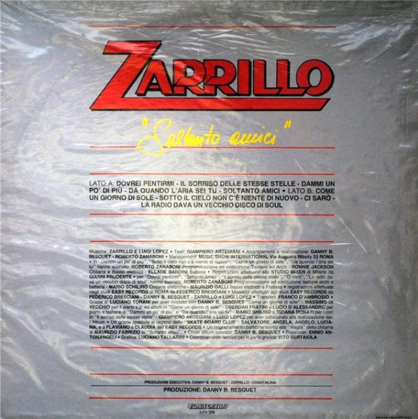 Zarrillo - Soltanto Amici | Fonit Cetra (LPX 196)