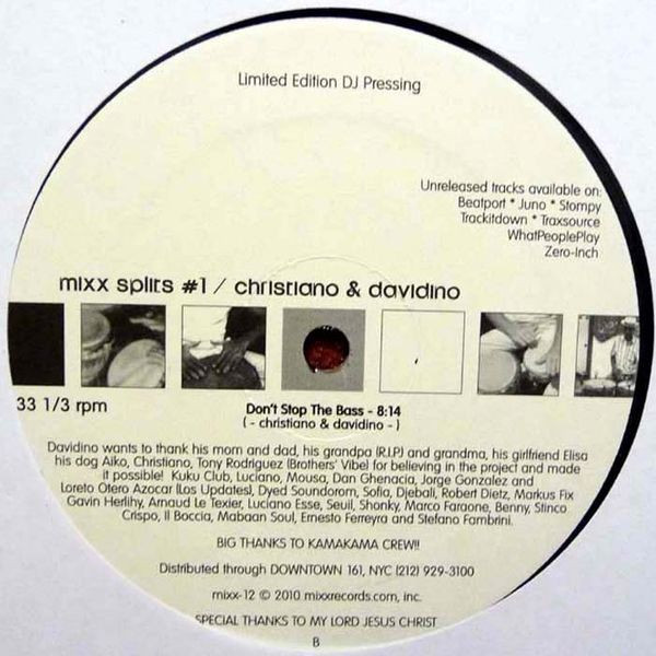 Brothers' Vibe / Christiano & Davidino - Mixx Splits #1 | Mixx Records (MIXX-12)