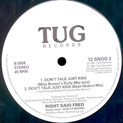 Right Said Fred - Don't Talk Just Kiss | Tug Records (12 SNOG 2) - 4