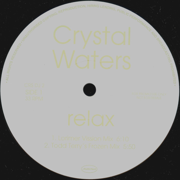 Crystal Waters - Relax | Manifesto (CRS DJ 2) - 4 Crystal Waters - Relax | Manifesto (CRS DJ 2) - 4