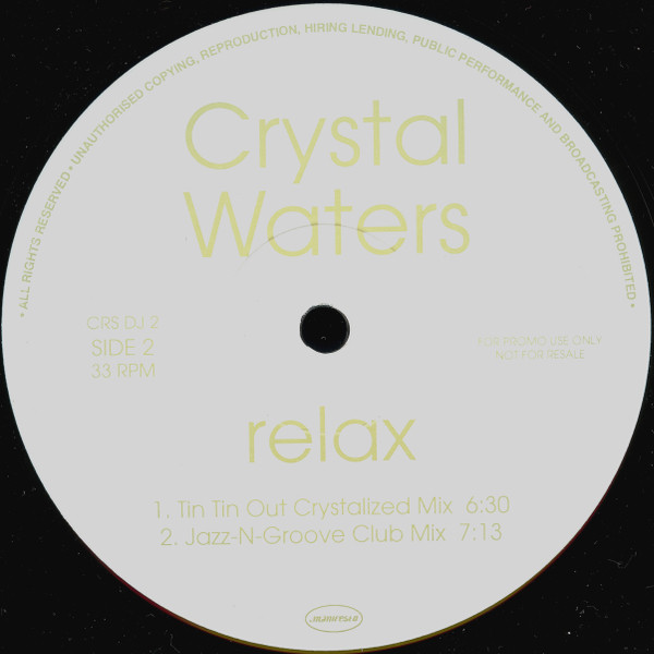 Crystal Waters - Relax | Manifesto (CRS DJ 2) - 3 Crystal Waters - Relax | Manifesto (CRS DJ 2) - 3