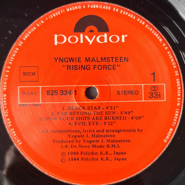 Yngwie Malmsteen - Rising Force | Polydor (825 324-1) - 3 Yngwie Malmsteen - Rising Force | Polydor (825 324-1) - 3