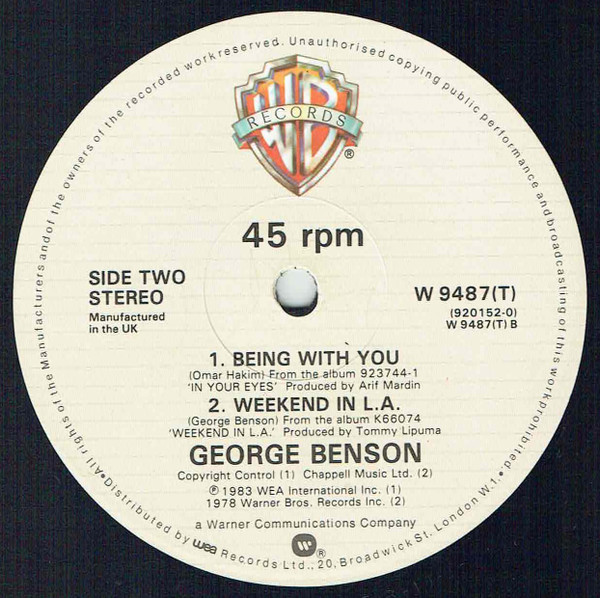 George Benson - In Your Eyes | Warner Bros. Records (W9487T) - 4