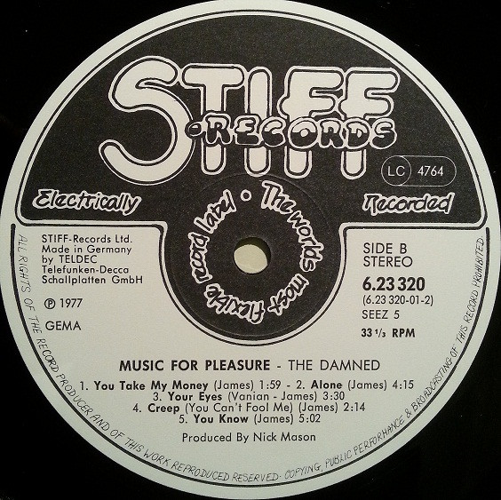 The Damned - Music For Pleasure | Stiff Records (6.23320) - 4