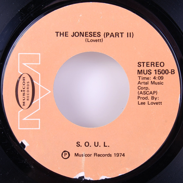 S.O.U.L. - The Joneses | Musicor Records (MUS 1500) - 2