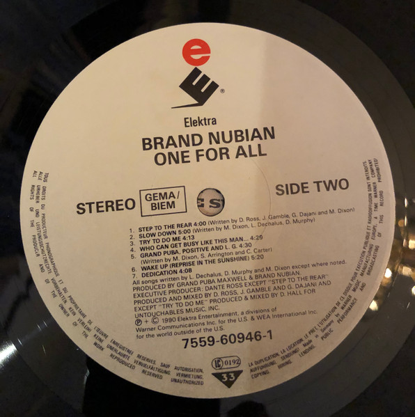 Brand Nubian - One For All | Elektra (7559-60946-1) - 4