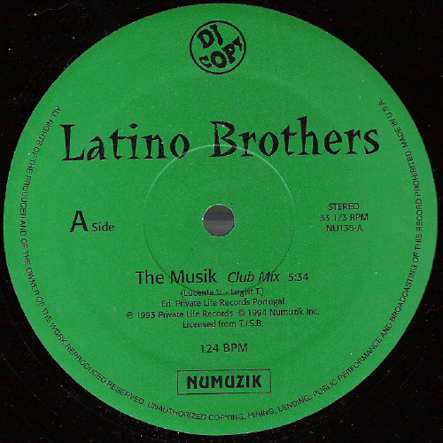 Latino Brothers / Deep Walker - The Musik / Just Deep | Numuzik Inc. (NU135)