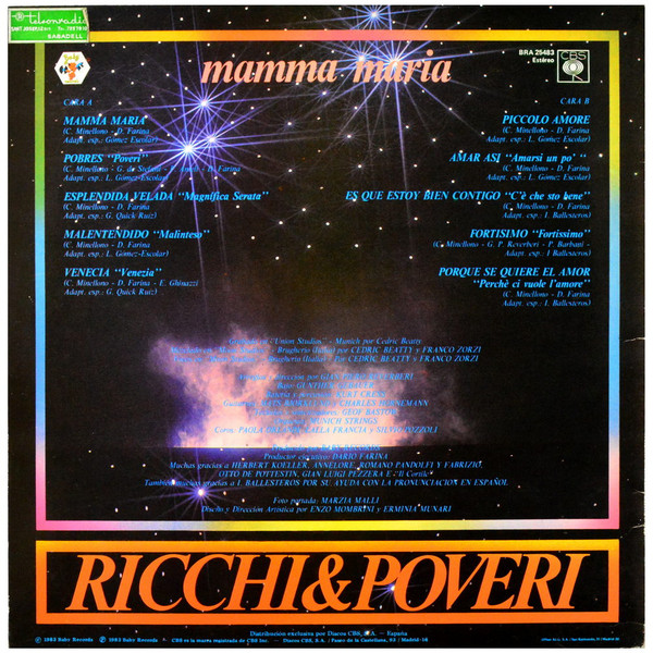 Ricchi E Poveri - Mamma Maria | Baby Records (BRA 25483) - 2 Ricchi E Poveri - Mamma Maria | Baby Records (BRA 25483) - 2