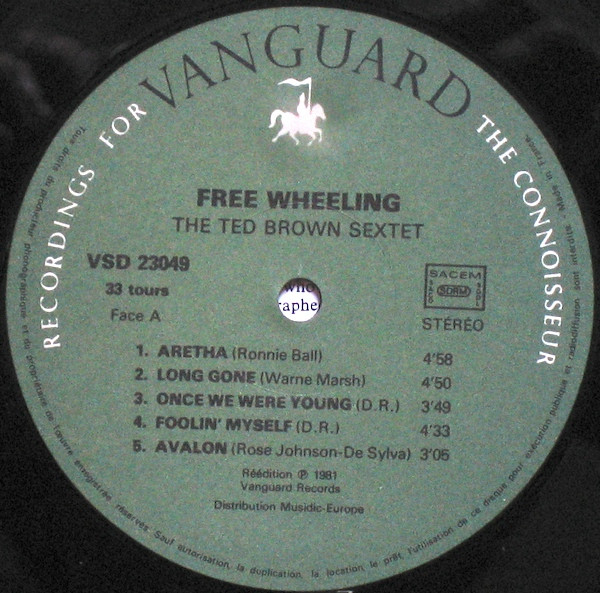 The Ted Brown Sextet featuring Warne Marsh and Art Pepper - Free Wheeling | Vanguard (VSD 23049) - 3 The Ted Brown Sextet featuring Warne Marsh and Art Pepper - Free Wheeling | Vanguard (VSD 23049) - 3
