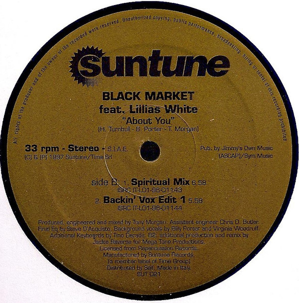 Black Market & Lillias White - About You | Suntune (SUT 021) - 2 Black Market & Lillias White - About You | Suntune (SUT 021) - 2