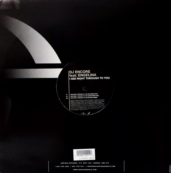 DJ Encore Feat: Engelina - I See Right Through To You | Serious Records (SERR045T) - 4