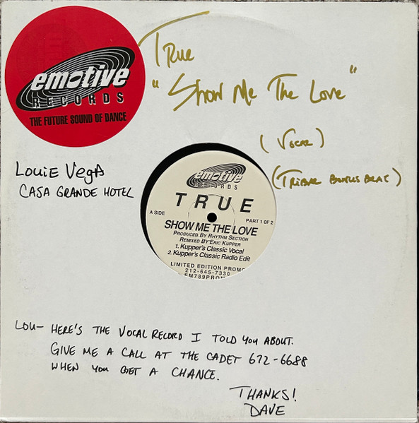 True - Show Me The Love (Parts 1 & 2) | Emotive Records (EM790PROMO) - main
