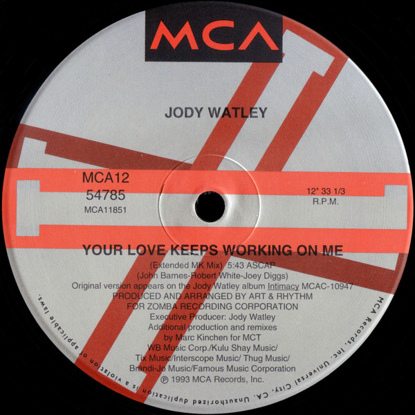 Jody Watley - Your Love Keeps Working On Me | MCA Records (MCA 12-54785) - 3