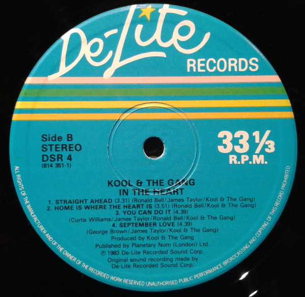 Kool & The Gang - In The Heart | De-Lite Records (DSR 4) - 4 Kool & The Gang - In The Heart | De-Lite Records (DSR 4) - 4