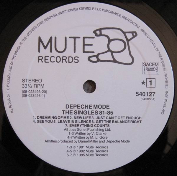 Depeche Mode - The Singles 81 - 85 | Mute (540127) - 2