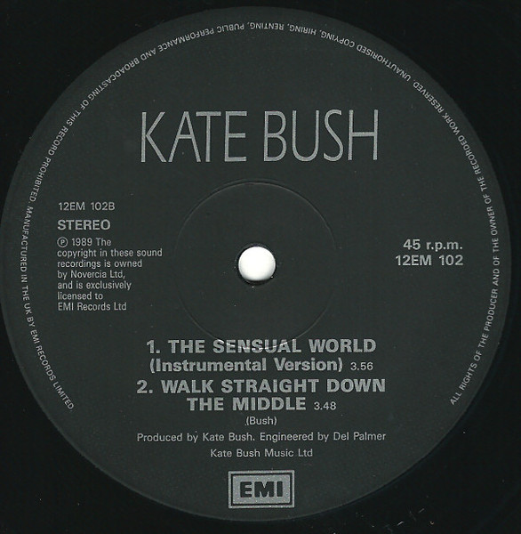 Kate Bush - The Sensual World | EMI (12EM 102) - 4