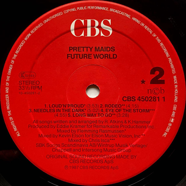 Pretty Maids - Future World | CBS (CBS 450281 1) - 4 Pretty Maids - Future World | CBS (CBS 450281 1) - 4