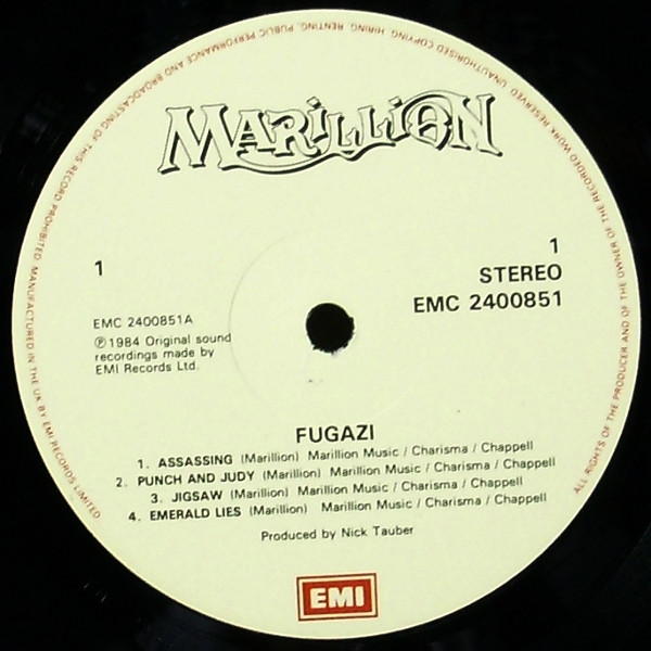 Marillion - Fugazi | EMI (EMC 2400851) - 5