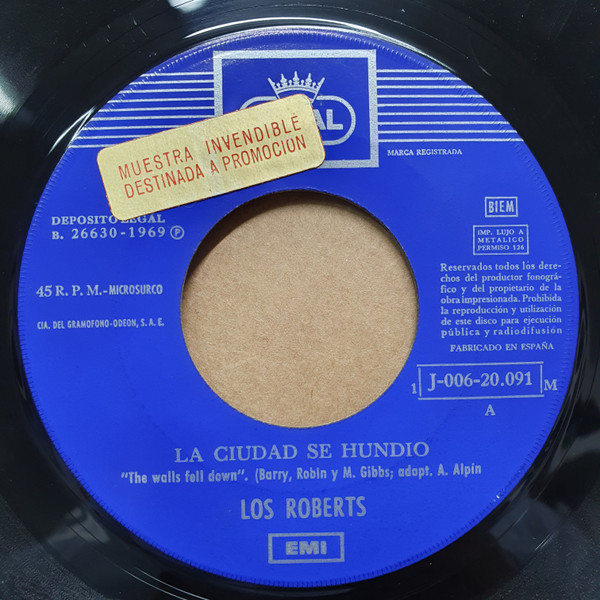 Los Roberts - La Ciudad Se Hundio / El Saltamontes | Regal (J 006 - 20.091) - 3