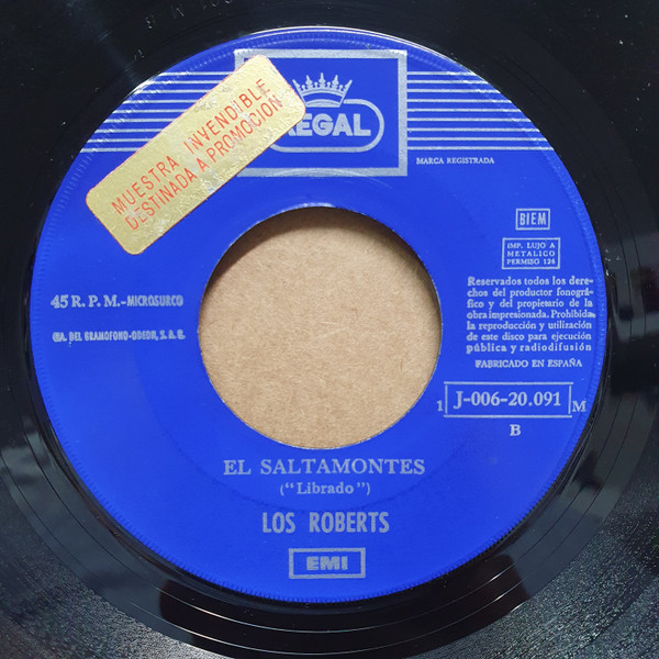 Los Roberts - La Ciudad Se Hundio / El Saltamontes | Regal (J 006 - 20.091) - 4
