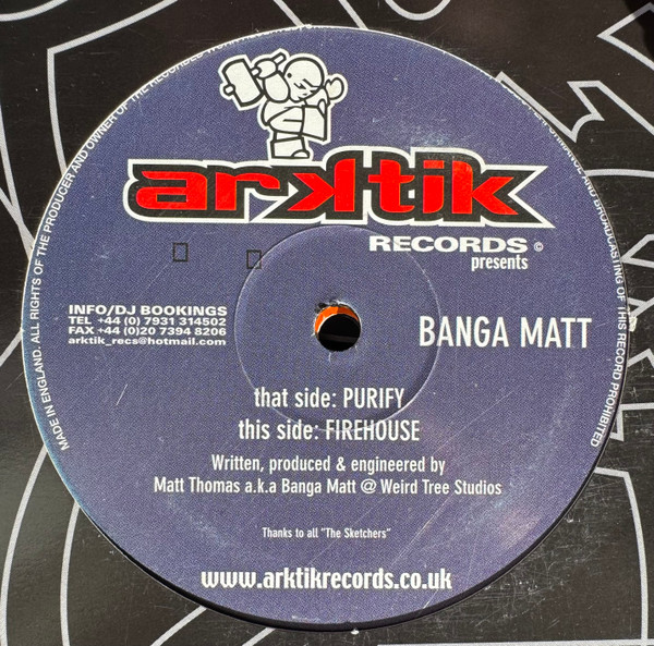 Banga Matt - Purify / Fire House | Arktik Records (ARK 003) - 2