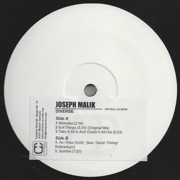Joseph Malik - Diverse | Compost Records (COMPOST 104-1) Joseph Malik - Diverse | Compost Records (COMPOST 104-1)