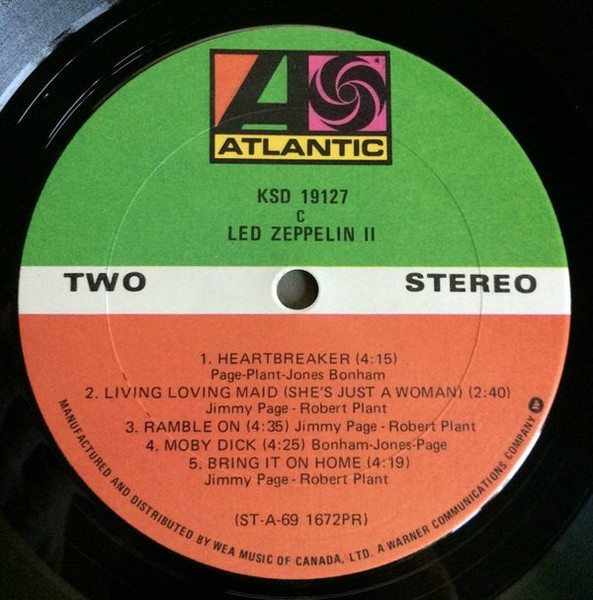 Led Zeppelin - Led Zeppelin II [Vinyl] | Atlantic (KSD 19127) - 4