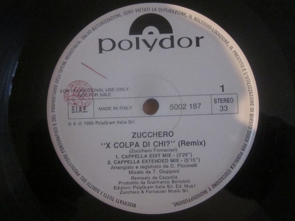 Zucchero - X Colpa Di Chi? (Remix) | Polydor (5002 187) - main