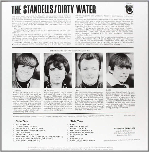 The Standells - Dirty Water | Tower (T 502749) - 2