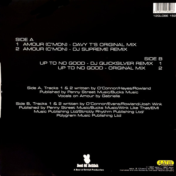 Porn Kings - Amour (C'mon) / Up To No Good (Remix) | All Around The World (12GLOBE 152) - 2