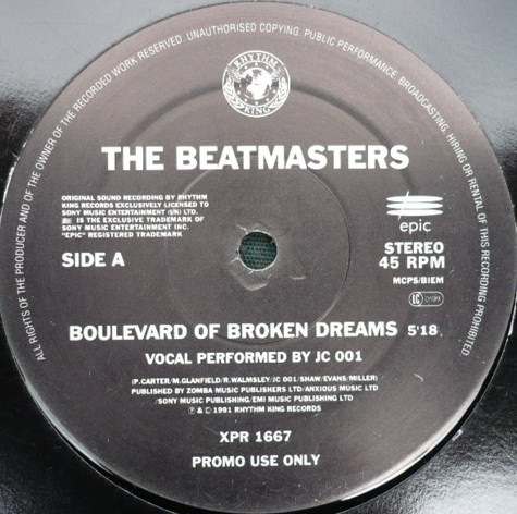 The Beatmasters - Boulevard Of Broken Dreams | Epic (XPR 1667)