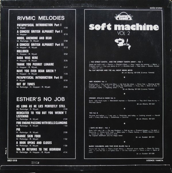 Soft Machine - Vol 2 | Barclay (921 019) - 2