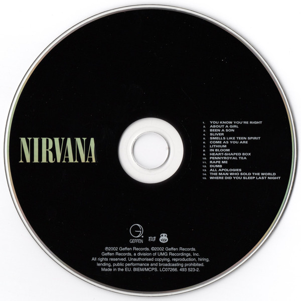 Nirvana - Nirvana | Geffen Records (493 523-2) - 3