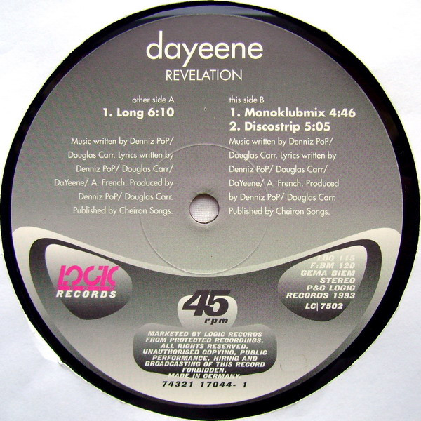 DaYeene - Revelation | Logic Records (74321 17044 1) - 3