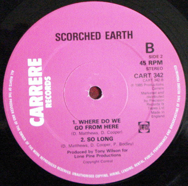 Scorched Earth - Tomorrow Never Comes | Carrere (CART 342) - 4