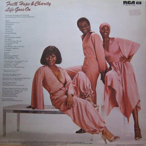 Faith, Hope & Charity - Life Goes On | RCA Victor (RS 1069) - 2