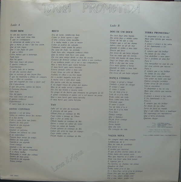 Lena D'Água - Terra Prometida | CBS (CBS 26941) - 4