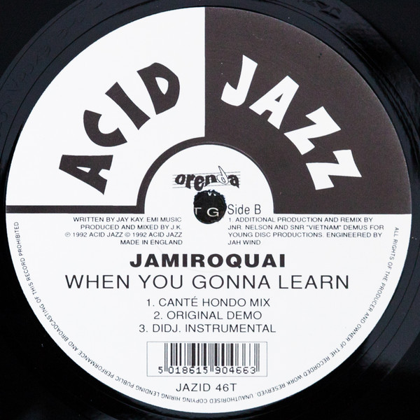 Jamiroquai - When You Gonna Learn | Acid Jazz (JAZID 46T) - 4 Jamiroquai - When You Gonna Learn | Acid Jazz (JAZID 46T) - 4