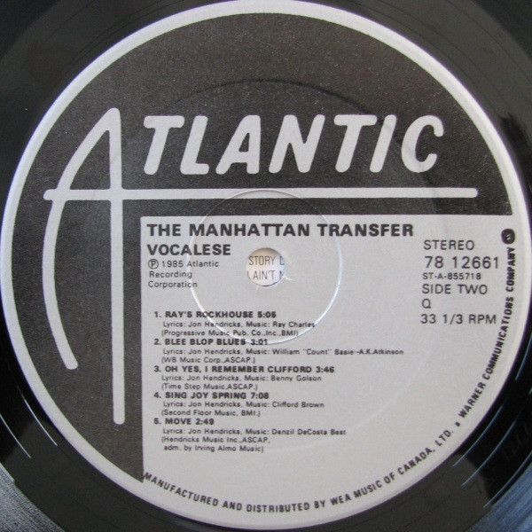 The Manhattan Transfer - Vocalese | Atlantic (78 12661) - 4