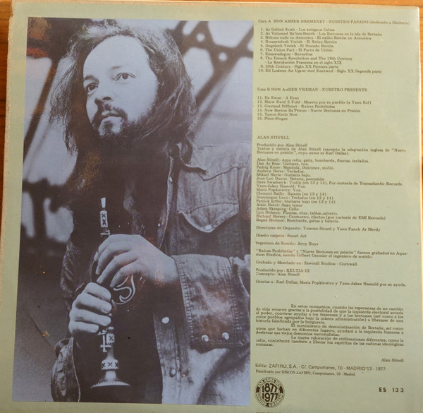 Alan Stivell - Raok Dilestra = Antes De Desembarcar | Zafiro, S.A. (es133) - 2