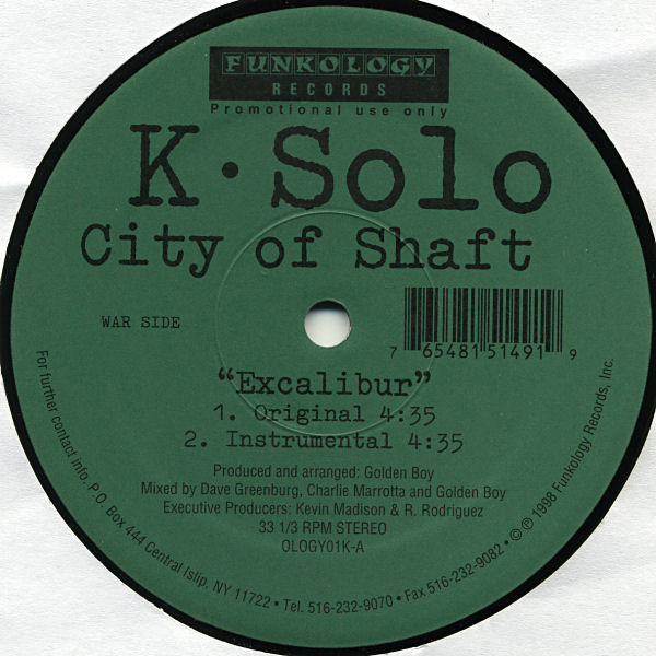 K-Solo - City Of Shaft | Funkology Records (OLOGY01K) - main
