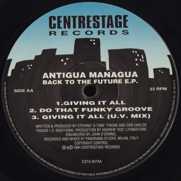 Antigua Managua - Back To The Future E.P. | Centrestage Records (CSTA 007) - 2 Antigua Managua - Back To The Future E.P. | Centrestage Records (CSTA 007) - 2