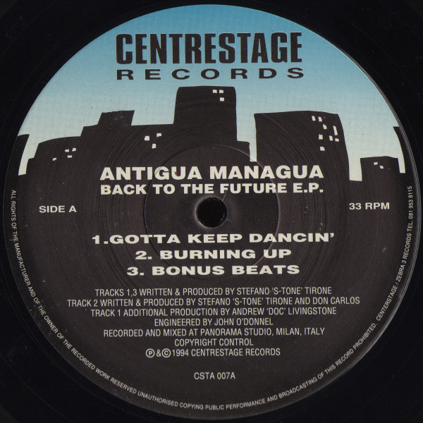 Antigua Managua - Back To The Future E.P. | Centrestage Records (CSTA 007) - main Antigua Managua - Back To The Future E.P. | Centrestage Records (CSTA 007) - main