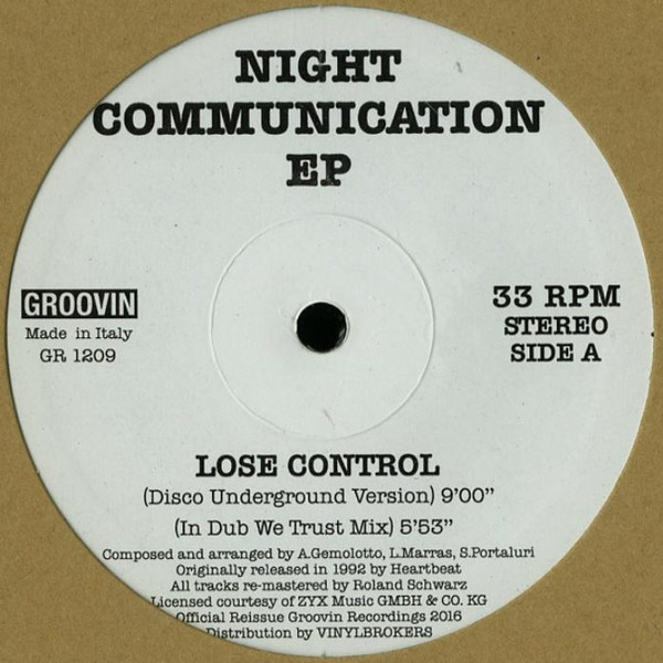 Night Communication - Night Communication EP | Groovin Recordings (GR 1209)